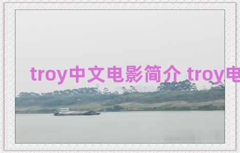 troy中文电影简介 troy电影影评